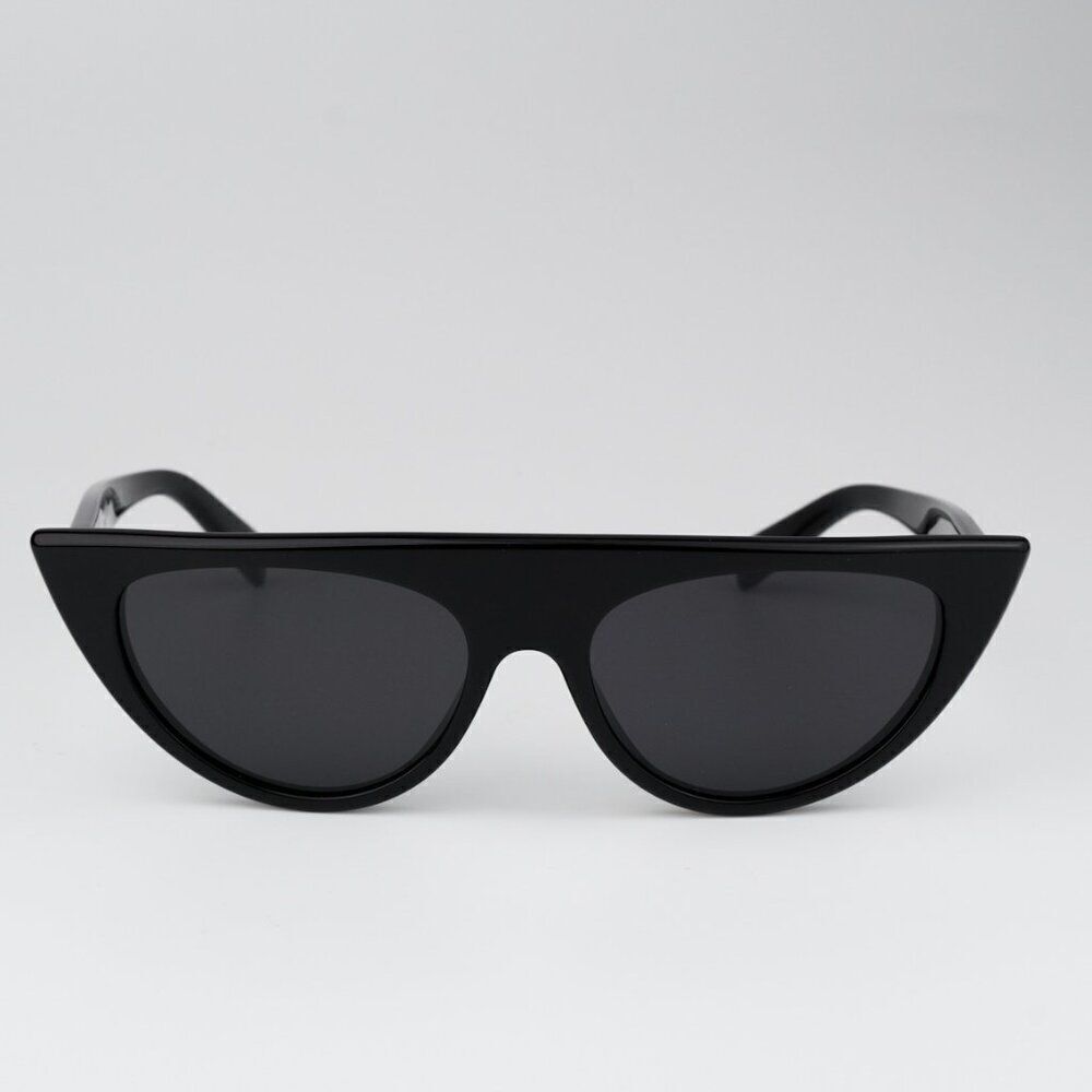 NEW Celine CL40228I 01A Shiny Black Smoke Grey Geometric Women Sunglasses - Picture 2 of 13